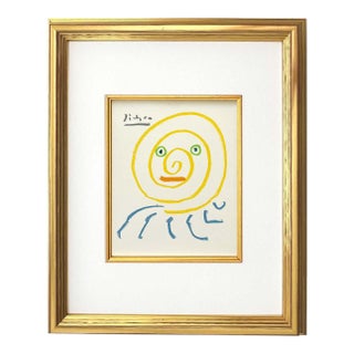 1960s Picasso Lithograph 87 the Great Speaker Framed For Sale