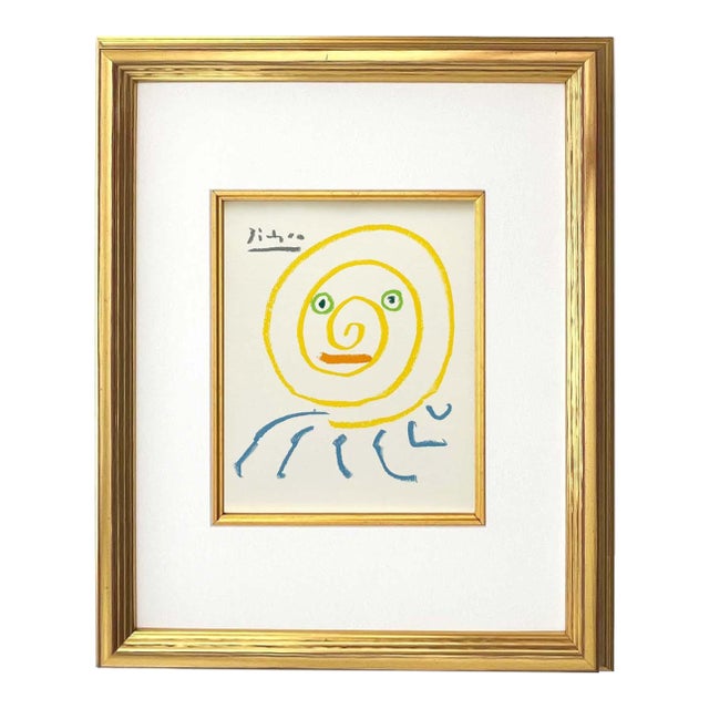 1960s Picasso Lithograph 87 the Great Speaker Framed For Sale