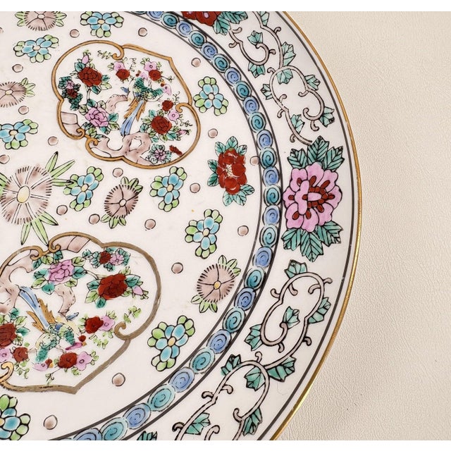 Vintage 11" "Gold Imari" Hand-Painted Japanese Porcelain Charger Plate For Sale - Image 4 of 7