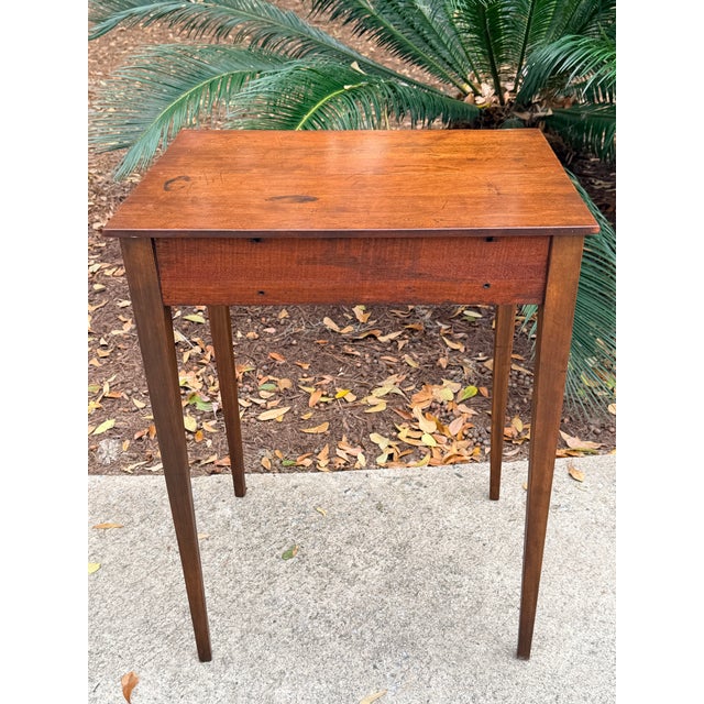 Antique Georgian Style Mahogany Side Table, One Drawer Stand For Sale - Image 4 of 11