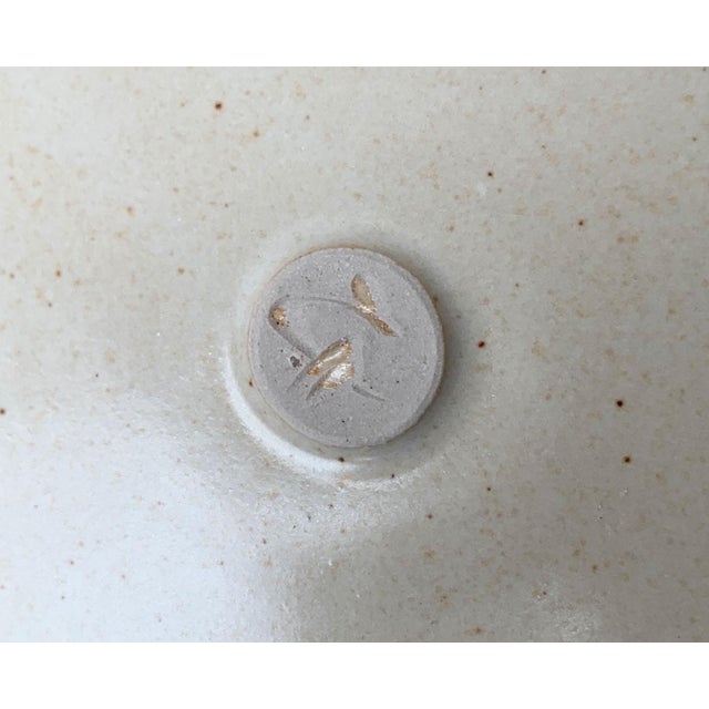 Blue Vintage Ceramic Bowl with Flower Motifs, 1970s For Sale - Image 8 of 14