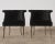 Modern Pair of Fendi Casa Black Velvet Chrome Tulip Chairs For Sale - Image 3 of 12