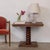 Beautiful carved wood side table by Charles Dudouyt from France, 1940s. Rectangular wood top on thick carved stem and...