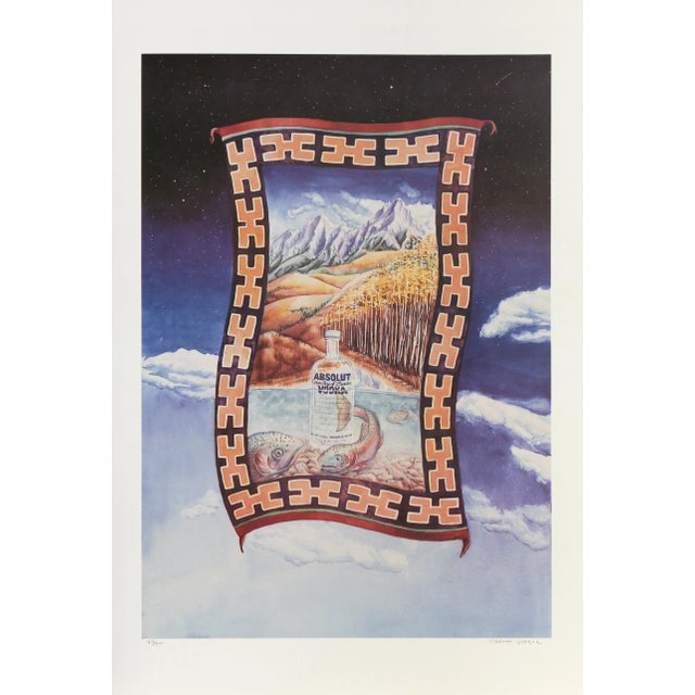 Absolut Statehood: Colorado, Deborah Justice Lithograph For Sale