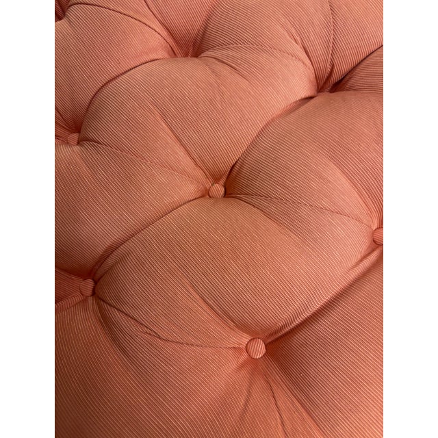 Ferrell Mittman Hollywood Regency Style Clover Form Tufted Ottoman For Sale - Image 4 of 5