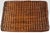 Chestnut Vintage Handwoven Wicker Suitcase Picnic Basket Hamper With Leather Strap and Brass Turn Lock Closure For Sale - Image 8 of 10