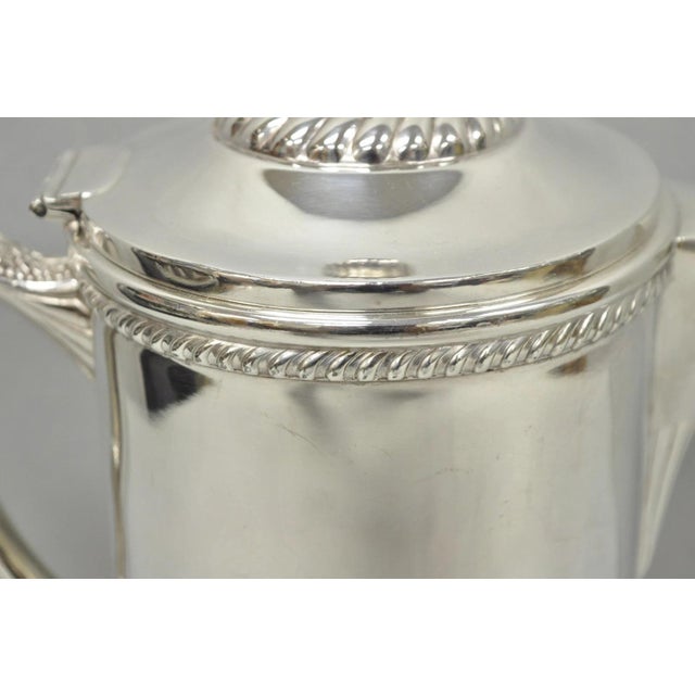 Antique English Victorian Silver Plated Enamel Line Large Beverage Water Pitcher For Sale In Philadelphia - Image 6 of 18