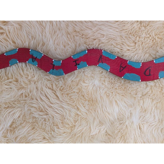 Vintage Highly Collectible Davila Hand Carved Painted Wood Snake For Sale In Santa Fe - Image 6 of 8