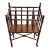 1970s Chic Wood Faux Bamboo Magazine Rack For Sale