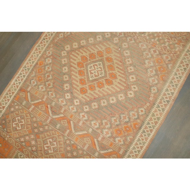 Mid 20th Century Zabihi Collection Turkish Kilim Runner - 3' x 13'4" For Sale - Image 12 of 12