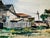 Arts & Crafts Henry Emil Salloch Original Watercolor on Paper Rustic Rural Farmstead, 1945. For Sale - Image 3 of 7