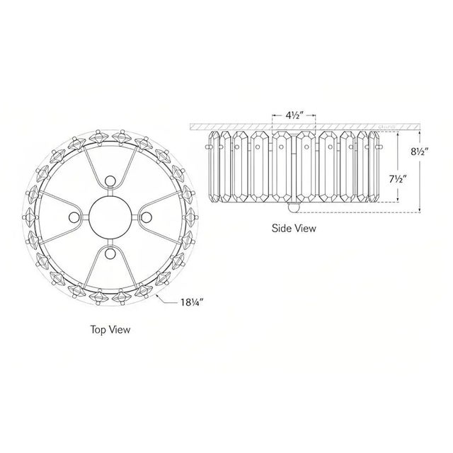 Modern AERIN for Visual Comfort Signature Bonnington Medium Flush Mount in Hand-Rubbed Antique Brass For Sale - Image 3 of 3