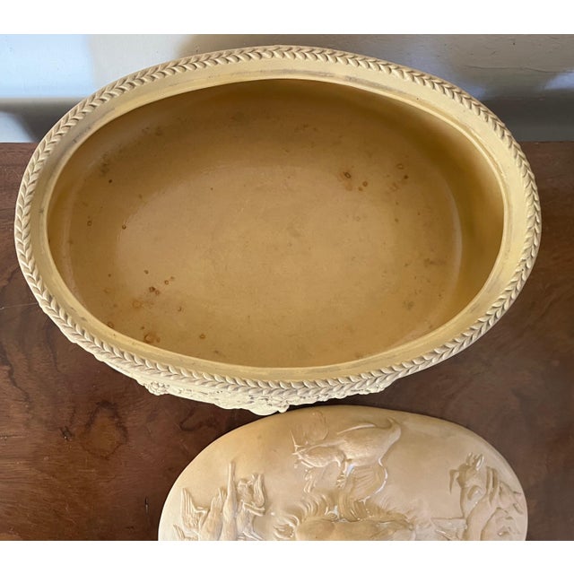 Antique 19th Century Wedgwood Caneware Game Pie Dish or Tureen With