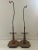 Wood Late 20th Century Pair of Vintage Brass Stands on Wood Bases For Sale - Image 7 of 11