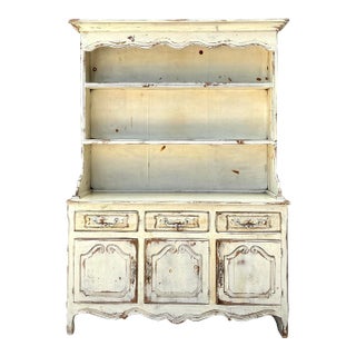 Vintage Habersham Plantation Patinated Hutch For Sale