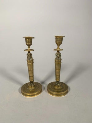 Bronze candlesticks from the Empire period, known as "return from Egypt", early 19th century.