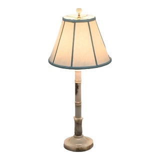 1970s Tall Alabaster Column Table Lamp For Sale