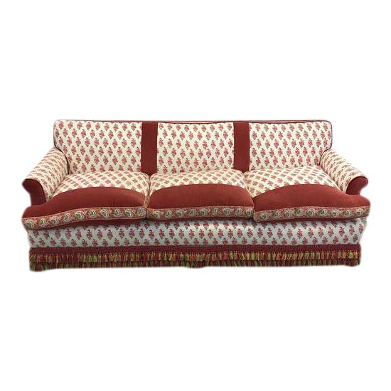 Kathy Ireland Bohemian Paisley Fabric Upholstered Sofa Chairish