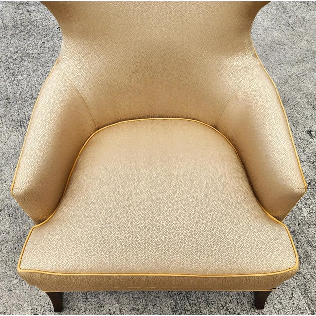 Stanford Furniture Regency Art Deco Lounge Chair With Shagreen Stingray Fabric For Sale - Image 12 of 16