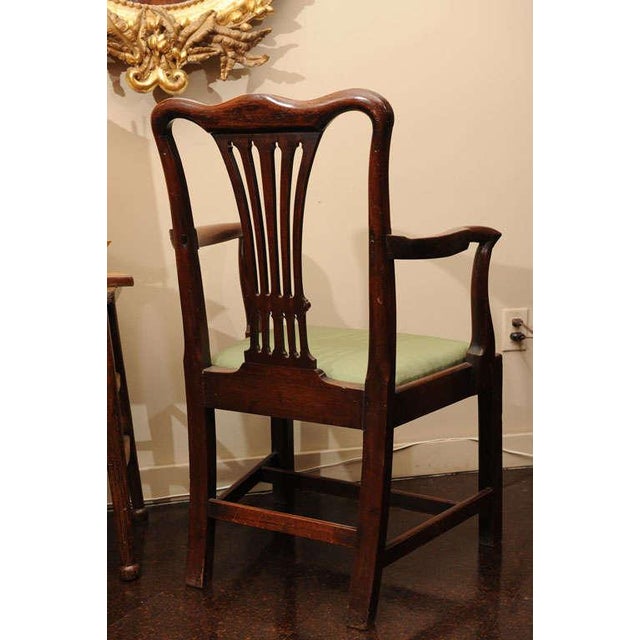 Early 18th Century Early 18th Century Vintage Georgian Mahogany Armchair For Sale - Image 5 of 8