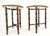 Pair Oval Brass Gallery Glass Top Faux Bamboo Bases End Side Tables Stands MINT For Sale - Image 6 of 16