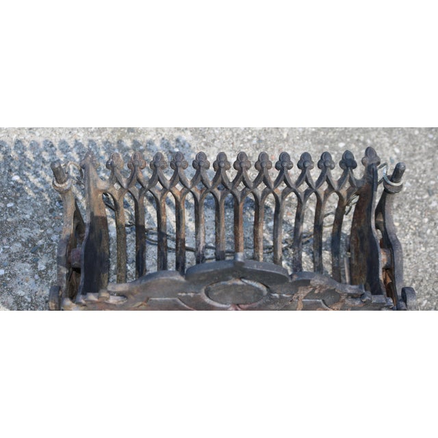 Black Antique French Napoleon III Fireplace Grate 19th Century For Sale - Image 8 of 11
