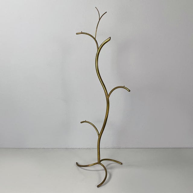 Mid-Century Italian Modern Floor Hanger or Hat Rack in Brass Rod, 1950s For Sale - Image 3 of 18