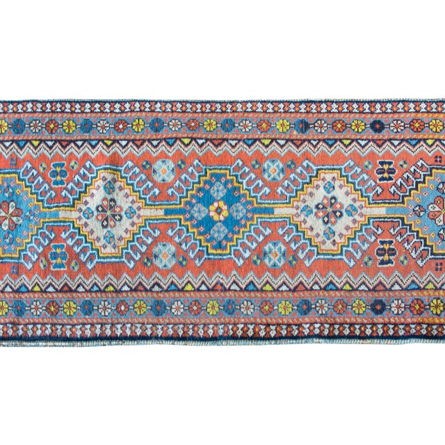 Textile Early 20th Century Persian Heriz Runner For Sale - Image 7 of 14