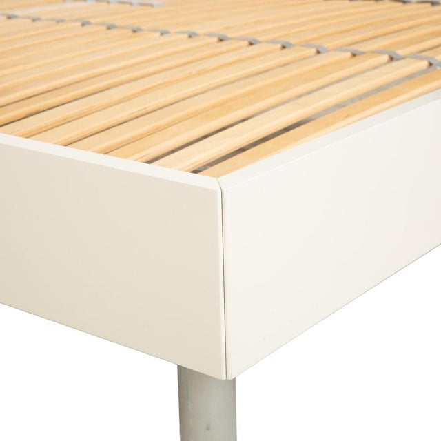 White and Dark Grey Wooden Bed from Ligne Roset For Sale - Image 6 of 16