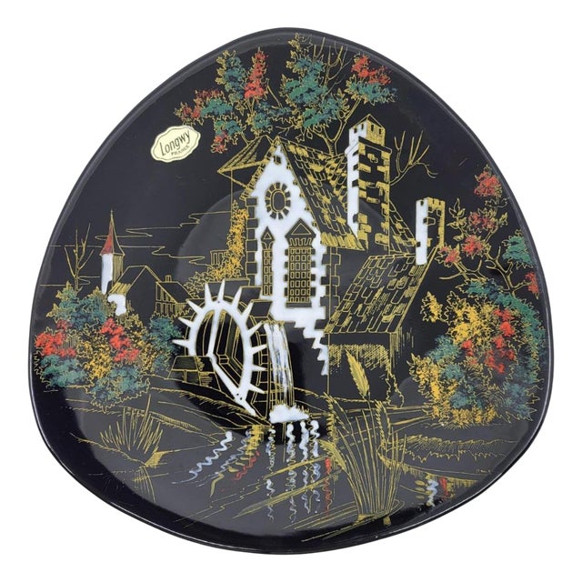 Decorative Plate in Enamel from Manufacture des Emaux de Longwy, France, 1940 For Sale