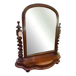 Small 19th Century Mahogany Psyche Mirror For Sale