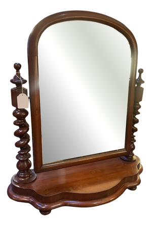 Small 19th Century Mahogany Psyche Mirror