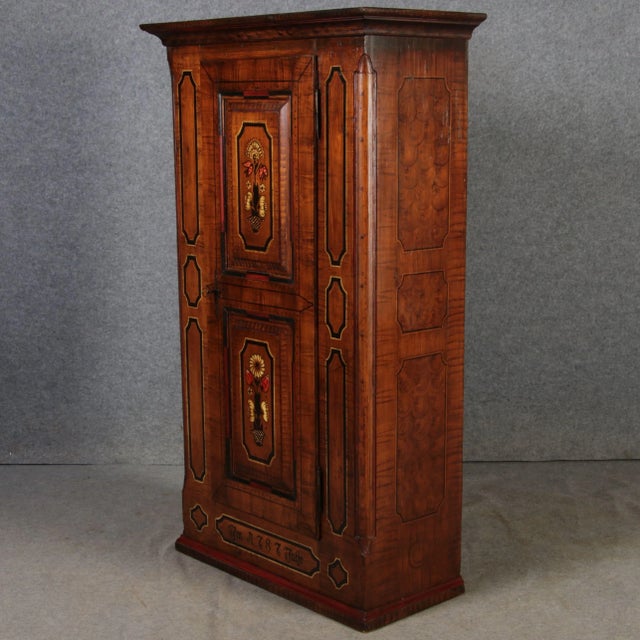 Wood Small Antique Baroque Cabinet, 1800 For Sale - Image 7 of 18