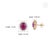 18k Gold 4.86ct Vivid Red Ruby & 1.04ct Diamond Halo Sunburst Stud Earrings- 2 Pieces For Sale - Image 11 of 16