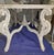 French Console table with a hand applied distressed gesso finish. This table was made by furniture maker: Bliss Studio....