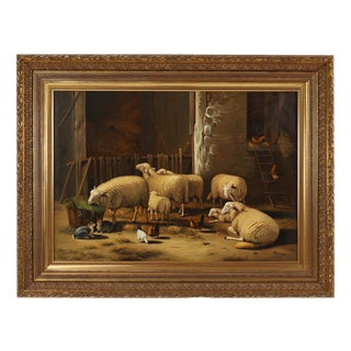 Belgian Artist, Baroque Scene, 1991, Oil on Canvas, Framed For Sale