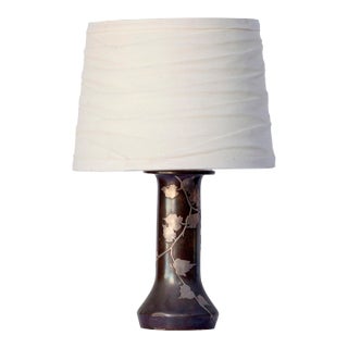 1900 Heintz Art Metal Shop Silver Crafted Table Lamp For Sale