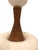 Vintage White Opaline and Wood Table Lamp For Sale In Philadelphia - Image 6 of 8