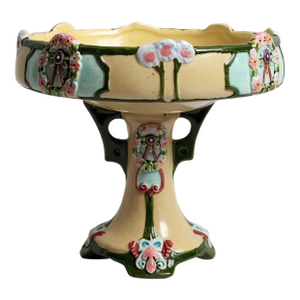 Antique Majolica Compote | Circa 1890–1910