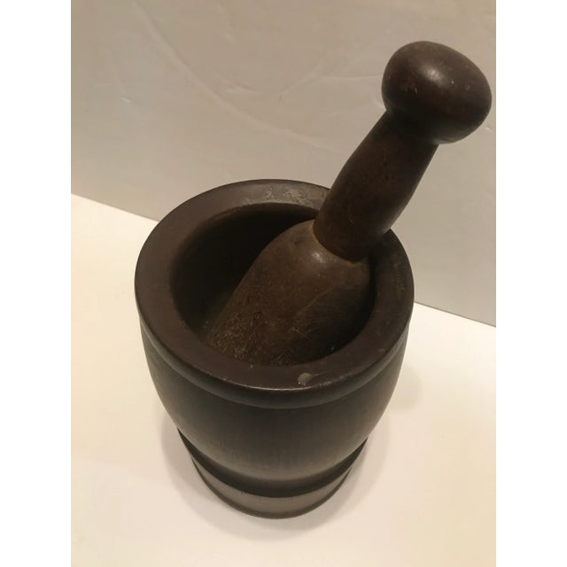 Antique Mid 19th Century Wooden Mortar and Pestle For Sale In Atlanta - Image 6 of 6