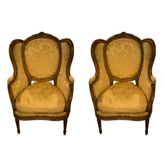 Wingback Armchairs, 18th Century, Set of 2 For Sale