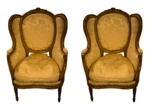 Wingback Armchairs, 18th Century, Set of 2