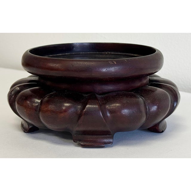 Late 20th Century Carved Wood Ginger Jar Riser or Candle Stand For Sale - Image 5 of 8