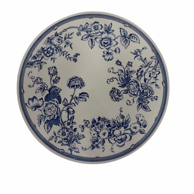 Spode Vintage 1990s Discontinued Laura Ashley - Spode Collaboration “Clifton” Cake Plate and Coffee Mugs - Set of 7 For Sale - Image 4 of 7