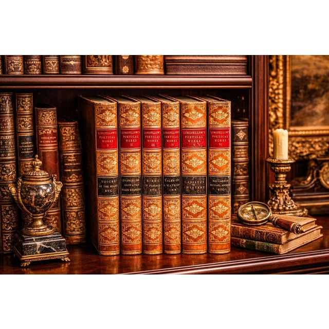 Add timeless literary beauty and Victorian elegance to your library with this stunning complete six-volume 1888 edition of...