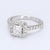18k White Gold Halo Engagement Ring With 0.5ct Princess Cut Center - Size 5.25 For Sale - Image 4 of 5