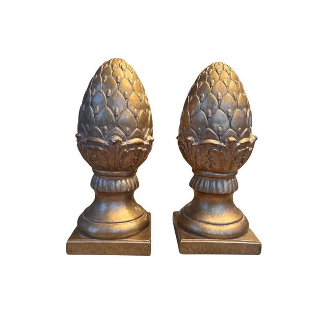 Pair of Large Acorn Form Sculptures by Pieri Creations For Sale - Image 4 of 8
