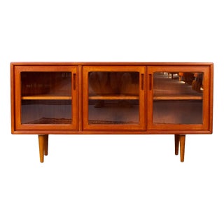 Vintage Danish Teak Display Cabinet, 1980s For Sale