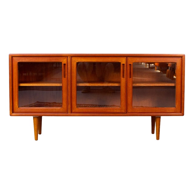 Vintage Danish Teak Display Cabinet, 1980s For Sale