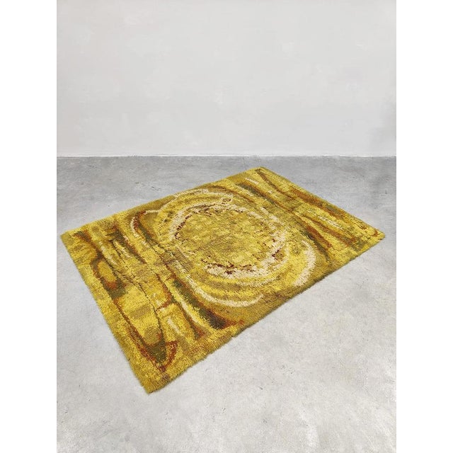 Textile Vintage Swedish Psychedelic Rug, 1960s For Sale - Image 7 of 7